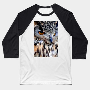 European Eagle Owl Bird of Prey Baseball T-Shirt